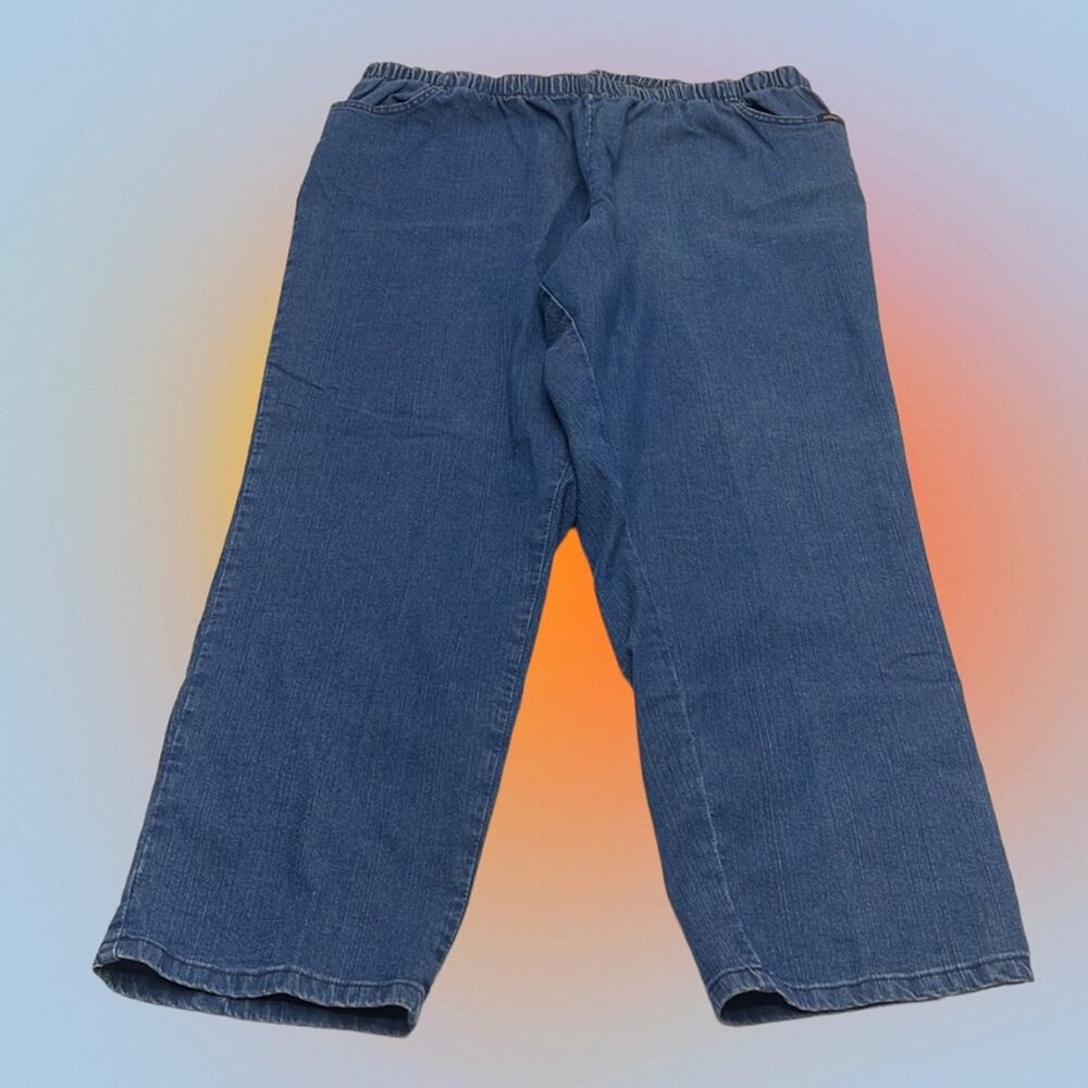 CHIC Women’s 26W PETITE STRETCH PULL ON DENIM PANT - Picture 4 of 4